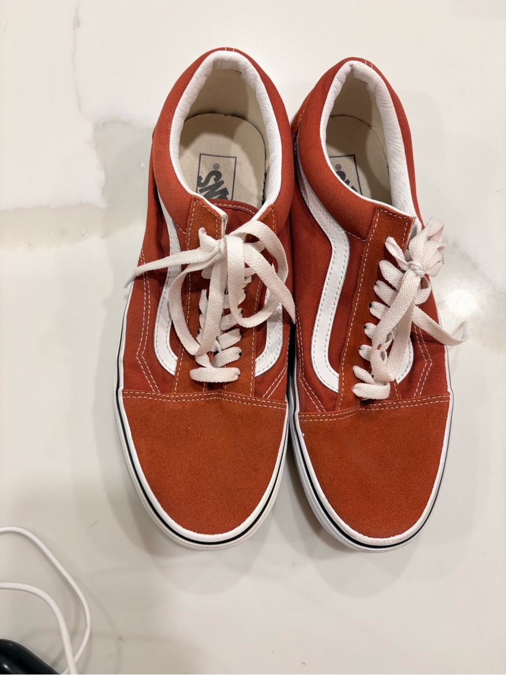 Vans Old Skool Low-Top Sneakers in Rust with White Stripe